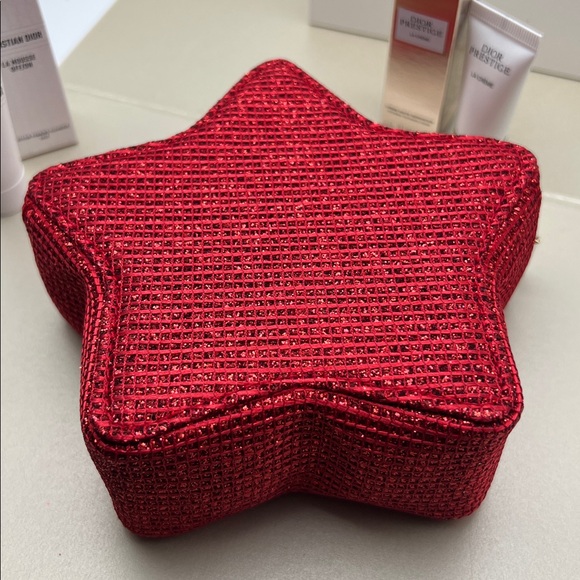 Christian Dior Red Star-Shaped Cosmetic Bag W/LaMousse & Dior Prestige Cream Box - Picture 12 of 17